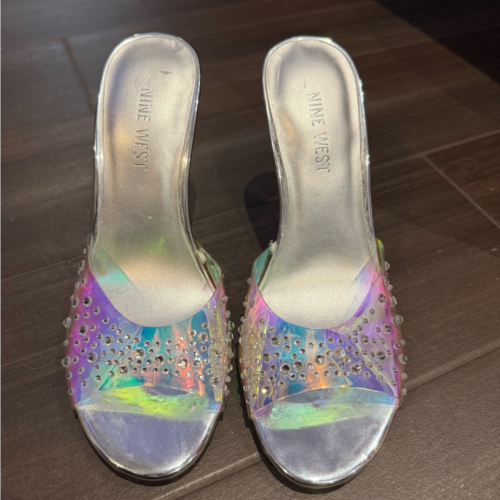 Nine West Multicolor Iridescent Mules